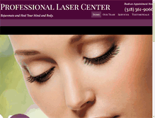 Tablet Screenshot of professionallaser.com